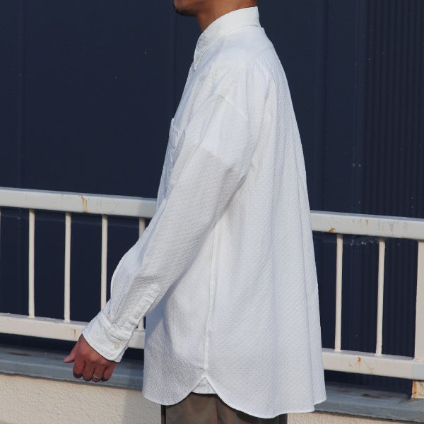 画像11: レノクロス(からみ織)ボタンダウン ボクシーAライン 長袖シャツ【MADE IN JAPAN】『日本製』/ Upscape Audience