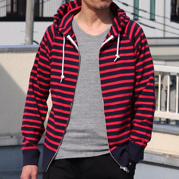 画像3: 【RE PRICE / 価格改定】BSQボーダー長袖ジップパーカー【MADE IN JAPAN】『日本製』/ Upscape Audience