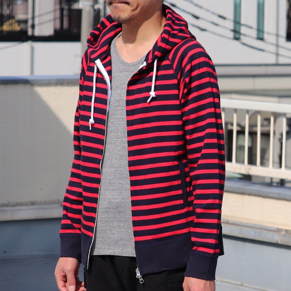 画像4: 【RE PRICE / 価格改定】BSQボーダー長袖ジップパーカー【MADE IN JAPAN】『日本製』/ Upscape Audience