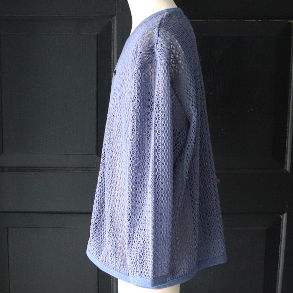 画像8: ハンドクロシェライク ラッセルレース Vネック 長袖 カーディガン 【MADE IN JAPAN】『日本製』【送料無料】/ Upscape Audience