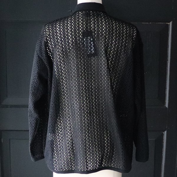 画像14: ハンドクロシェライク ラッセルレース ポロ 長袖 カーディガン 【MADE IN JAPAN】『日本製』【送料無料】/ Upscape Audience