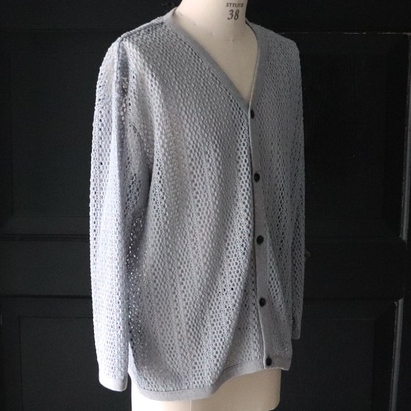 画像15: ハンドクロシェライク ラッセルレース Vネック 長袖 カーディガン 【MADE IN JAPAN】『日本製』【送料無料】/ Upscape Audience