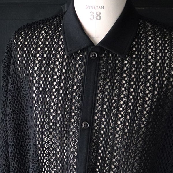 画像16: ハンドクロシェライク ラッセルレース ポロ 長袖 カーディガン 【MADE IN JAPAN】『日本製』【送料無料】/ Upscape Audience