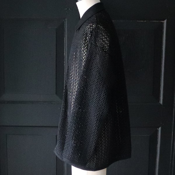 画像13: ハンドクロシェライク ラッセルレース ポロ 長袖 カーディガン 【MADE IN JAPAN】『日本製』【送料無料】/ Upscape Audience