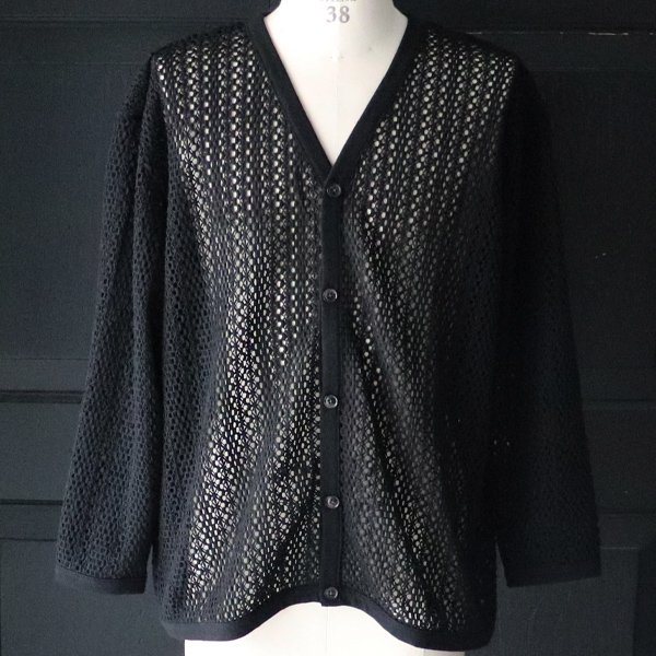 画像9: ハンドクロシェライク ラッセルレース Vネック 長袖 カーディガン 【MADE IN JAPAN】『日本製』【送料無料】/ Upscape Audience