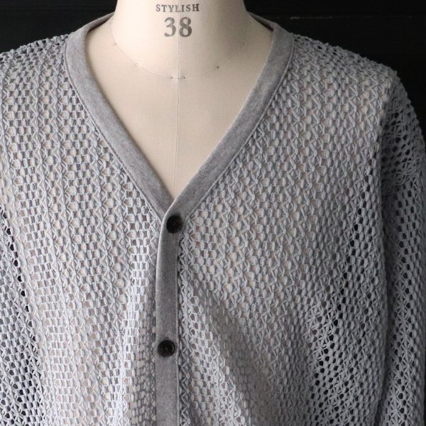 画像16: ハンドクロシェライク ラッセルレース Vネック 長袖 カーディガン 【MADE IN JAPAN】『日本製』【送料無料】/ Upscape Audience