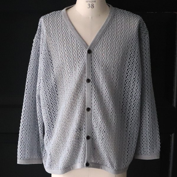 画像11: ハンドクロシェライク ラッセルレース Vネック 長袖 カーディガン 【MADE IN JAPAN】『日本製』【送料無料】/ Upscape Audience