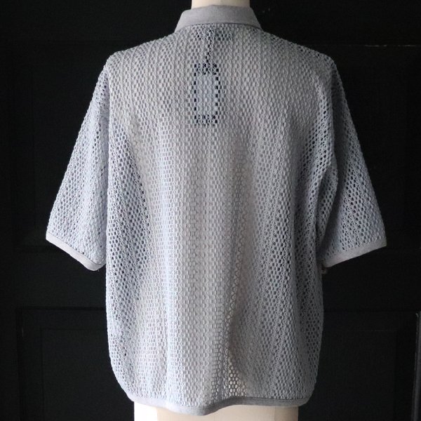 画像15: ハンドクロシェライク ラッセルレース ポロ ハーフスリーブ カーディガン 【MADE IN JAPAN】『日本製』【送料無料】/ Upscape Audience