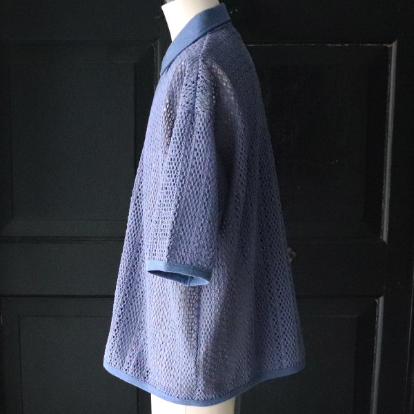 画像9: ハンドクロシェライク ラッセルレース ポロ ハーフスリーブ カーディガン 【MADE IN JAPAN】『日本製』【送料無料】/ Upscape Audience