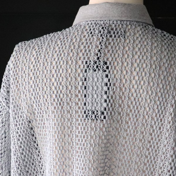 画像18: ハンドクロシェライク ラッセルレース ポロ ハーフスリーブ カーディガン 【MADE IN JAPAN】『日本製』【送料無料】/ Upscape Audience