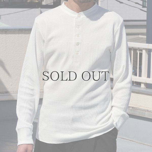画像3: BOROライク ランダムワッフル ランダム釦モックヘンリーカットソー【MADE IN JAPAN】『日本製』/ Upscape Audience