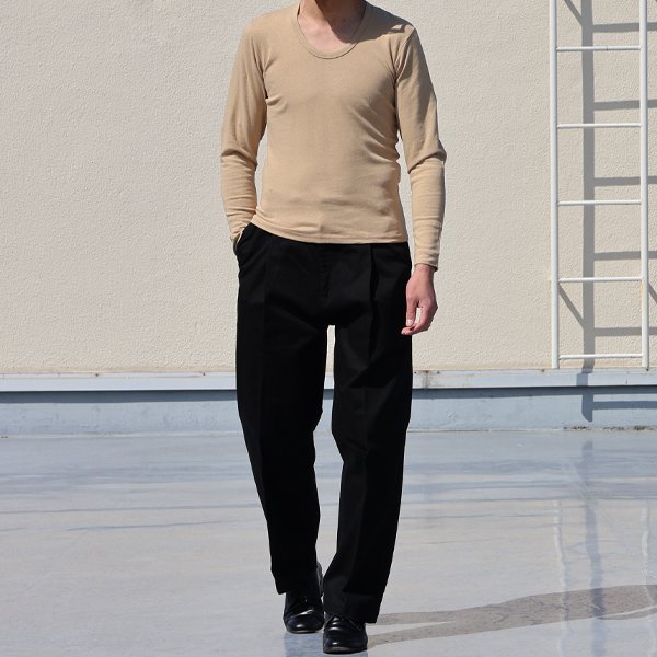 画像7: 【RE PRICE / 価格改定】ヘンプコットンUネック長袖カットソー / Audience