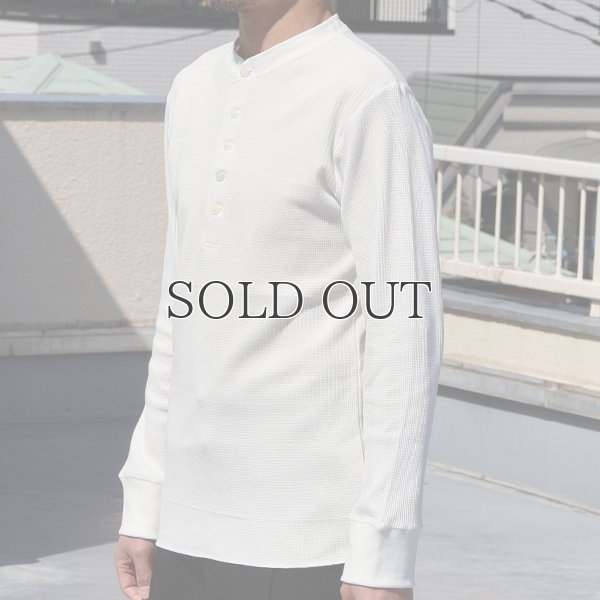 画像4: BOROライク ランダムワッフル ランダム釦モックヘンリーカットソー【MADE IN JAPAN】『日本製』/ Upscape Audience