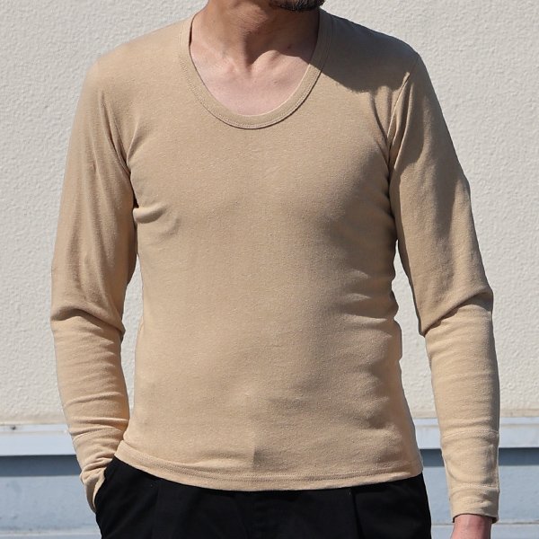 画像4: 【RE PRICE / 価格改定】ヘンプコットンUネック長袖カットソー / Audience