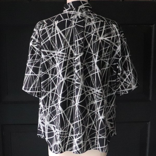 画像8: 「丹後」レーヨンライク ピーチファイユ ネオン&リーフパターン レギュラーカラー ハーフスリーブシャツ【MADE IN JAPAN】『日本製』/ Upscape Audience