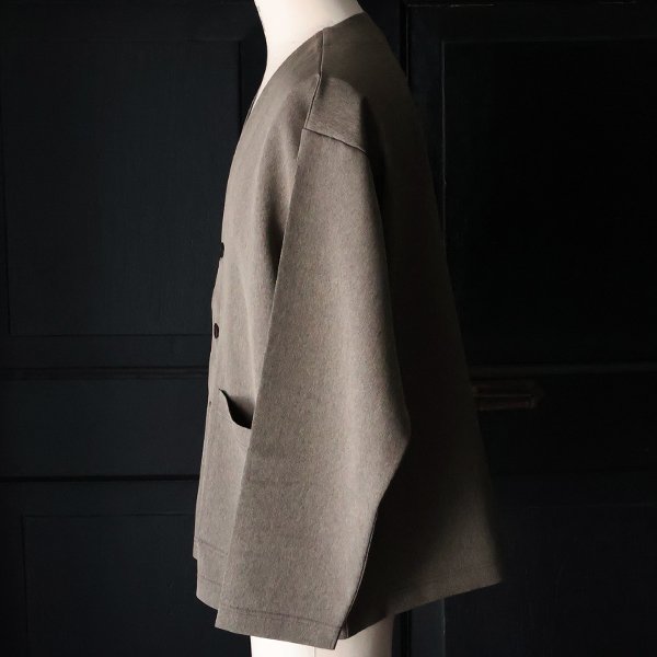 画像14: Naturemier™(ナチュレミア) TECH レトロヘリンボン ノーカラージャケット【MADE IN JAPAN】『日本製』/ Upscape Audience