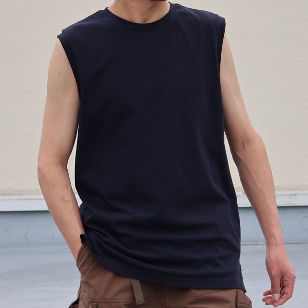 画像6: 「丹後」度詰天竺(6オンス)サイドスリット ノースリーブ Tシャツ【MADE IN JAPAN】『日本製』/ Upscape Audience