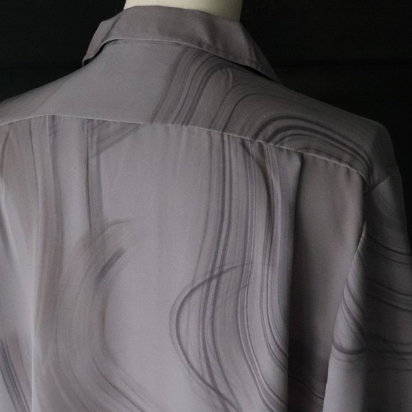 画像14: 「丹後」 レーヨンライク ピーチファイユ ブラッシュ&マーブルパターン オープンカラー ハーフスリーブシャツ【MADE IN JAPAN】『日本製』/ Upscape Audience