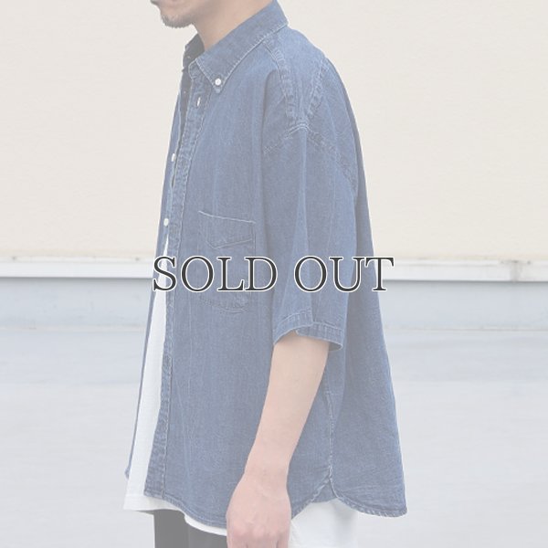 画像9: 「備後」 7オンス ムラデニム 釦ダウン ボク シーAライン ハーフスリーブシャツ【MADE IN JAPAN】『日本製』/ Upscape Audience
