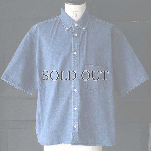 画像10: 「備後」 7オンス ムラデニム 釦ダウン ボク シーAライン ハーフスリーブシャツ【MADE IN JAPAN】『日本製』/ Upscape Audience