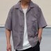 画像3: 「丹後」 レーヨンライク ピーチファイユ ブラッシュ&マーブルパターン オープンカラー ハーフスリーブシャツ【MADE IN JAPAN】『日本製』/ Upscape Audience