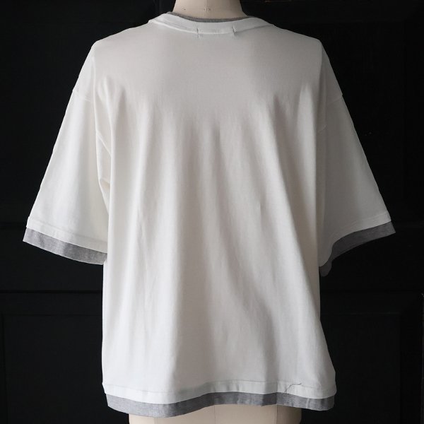 画像9: 「丹後」度詰天竺 (6オンス) フェイクレイヤード クルーネック ハーフスリーブ Tシャツ【MADE IN JAPAN】『日本製』/ Upscape Audience