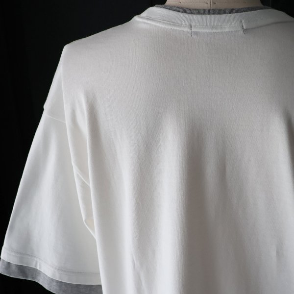 画像12: 「丹後」度詰天竺 (6オンス) フェイクレイヤード クルーネック ハーフスリーブ Tシャツ【MADE IN JAPAN】『日本製』/ Upscape Audience