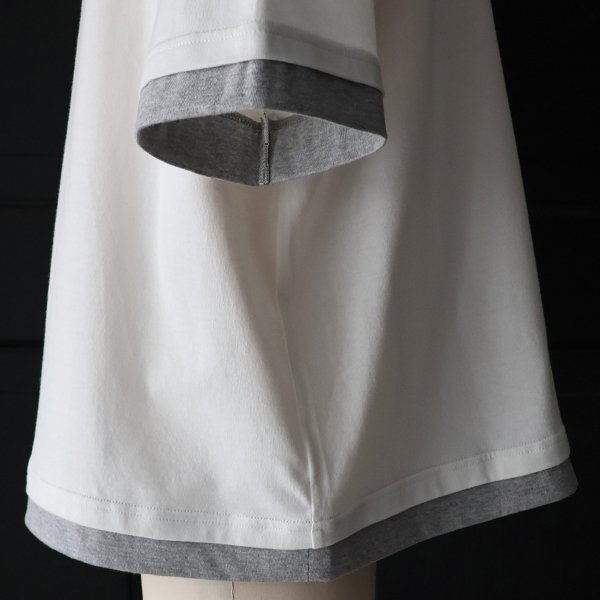 画像13: 「丹後」度詰天竺 (6オンス) フェイクレイヤード クルーネック ハーフスリーブ Tシャツ【MADE IN JAPAN】『日本製』/ Upscape Audience