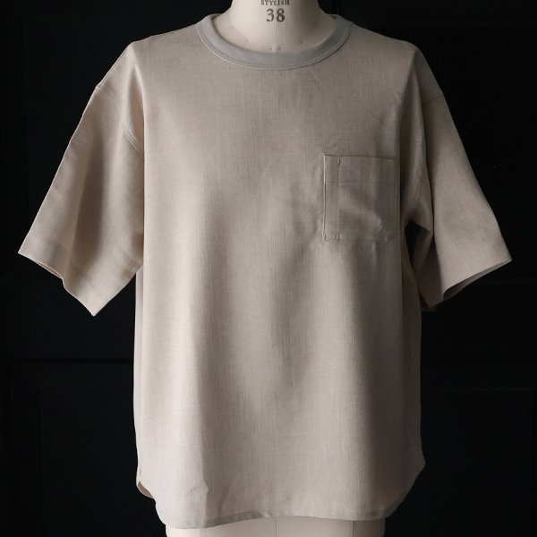 画像18: Naturemier™️（ナチュレミア）TECH リネンライク メランジクロス クルーネック グラスポケット ハーフスリーブ シャツ【MADE IN JAPAN】『日本製』/ Upscape Audience