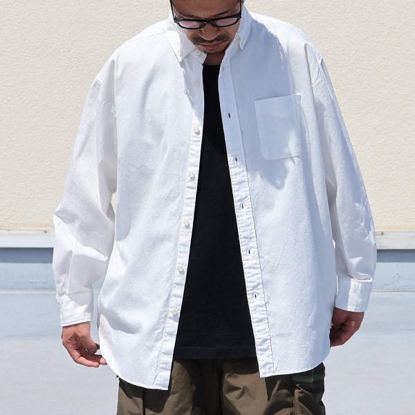 画像3:  6オンス オックスフォード ボタンダウン 長袖 ボクシーシャツ【MADE IN JAPAN】『日本製』/ Upscape Audience