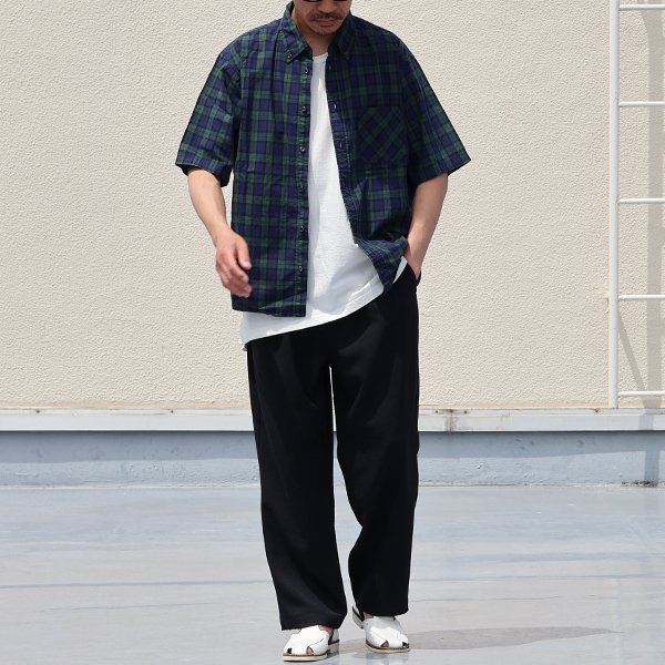 画像6: 日本製 ワンウォッシュ ボタンダウン 半袖 テーパードシャツ【MADE IN JAPAN】『日本製』/ Upscape Audience