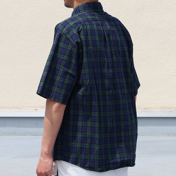 画像16: 日本製 ワンウォッシュ ボタンダウン 半袖 テーパードシャツ【MADE IN JAPAN】『日本製』/ Upscape Audience