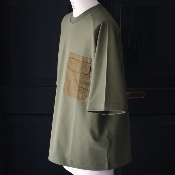 画像15: VORTEX 8オンス(MVS天竺) コマンドセーターライク フハク フラップポケット付き ハーフスリーブ Tシャツ【MADE IN JAPAN】『日本製』/ Upscape Audience