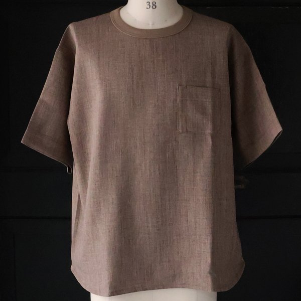 画像10: Naturemier™️（ナチュレミア）TECH リネンライク メランジクロス クルーネック グラスポケット ハーフスリーブ シャツ【MADE IN JAPAN】『日本製』/ Upscape Audience