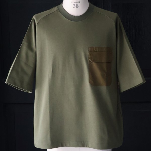 画像14: VORTEX 8オンス(MVS天竺) コマンドセーターライク フハク フラップポケット付き ハーフスリーブ Tシャツ【MADE IN JAPAN】『日本製』/ Upscape Audience