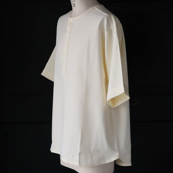 画像11: Naturemier™️(ナチュレミア)TECH リネンライク メランジクロス クルーネック スリーピング ハーフスリーブシャツ【MADE IN JAPAN】『日本製』/ Upscape Audience