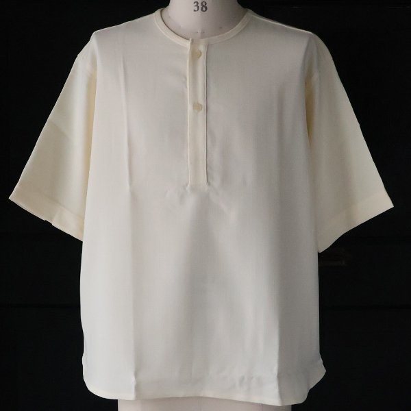 画像10: Naturemier™️(ナチュレミア)TECH リネンライク メランジクロス クルーネック スリーピング ハーフスリーブシャツ【MADE IN JAPAN】『日本製』/ Upscape Audience