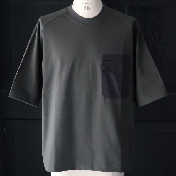 画像12: VORTEX 8オンス(MVS天竺) コマンドセーターライク フハク フラップポケット付き ハーフスリーブ Tシャツ【MADE IN JAPAN】『日本製』/ Upscape Audience