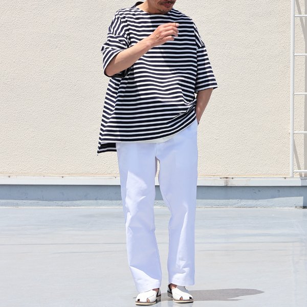 画像5: VORTEX 8オンス（MVS天竺）ボーダー サイドスリット Aライン ハーフスリーブ Tシャツ【MADE IN JAPAN】『日本製』/ Upscape Audience