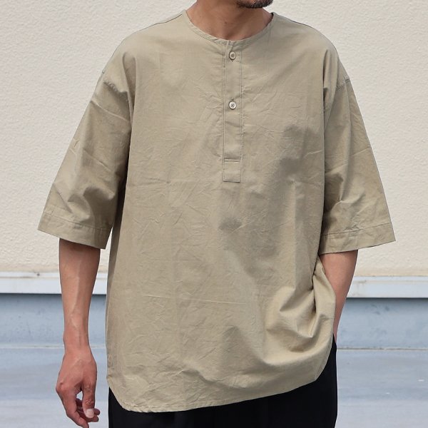 画像3: コットンシーチング ワッシャー クルーネック スリーピング ハーフスリーブシャツ【MADE IN JAPAN】『日本製』/ Upscape Audience