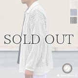 ハンドクロシェライク ラッセルレース ポロ 長袖 カーディガン 【MADE IN JAPAN】『日本製』【送料無料】/ Upscape Audience