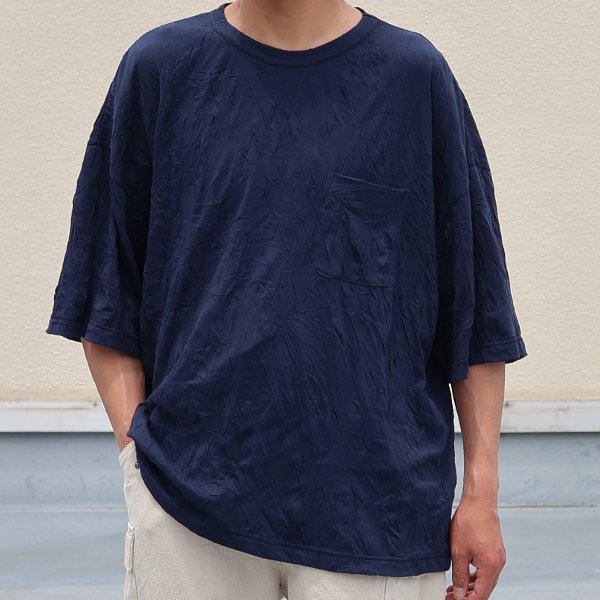 画像3: T/C ワッシャー天竺 クルーネック 胸ポケ付 ハーフスリーブ Tシャツ【MADE IN JAPAN】『日本製』/ Upscape Audience