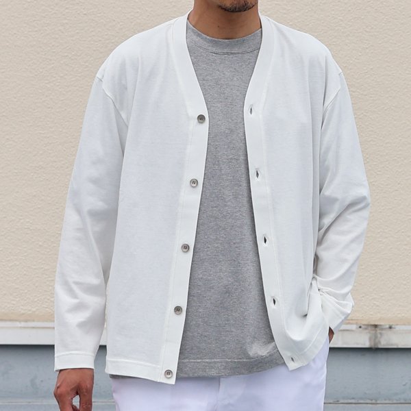 画像3: 「丹後」度詰天竺(6オンス)Vネック カーディガン【MADE IN JAPAN】『日本製』/ Upscape Audience