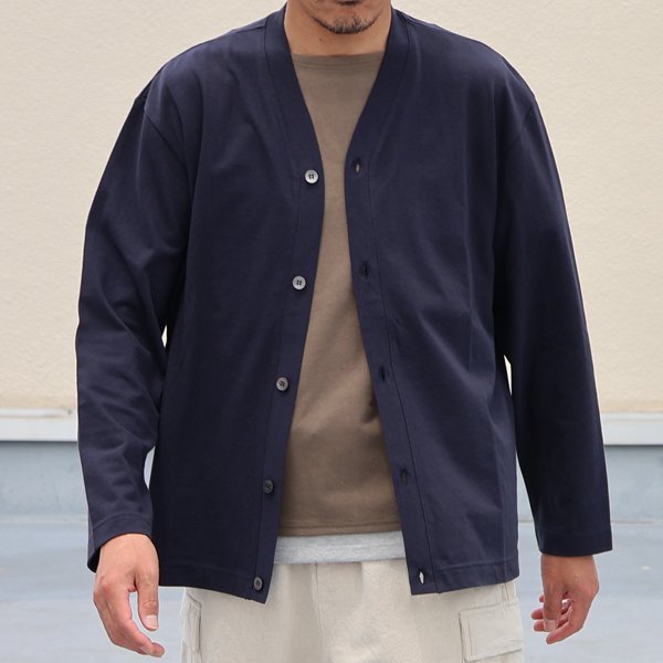 画像5: 「丹後」度詰天竺(6オンス)Vネック カーディガン【MADE IN JAPAN】『日本製』/ Upscape Audience