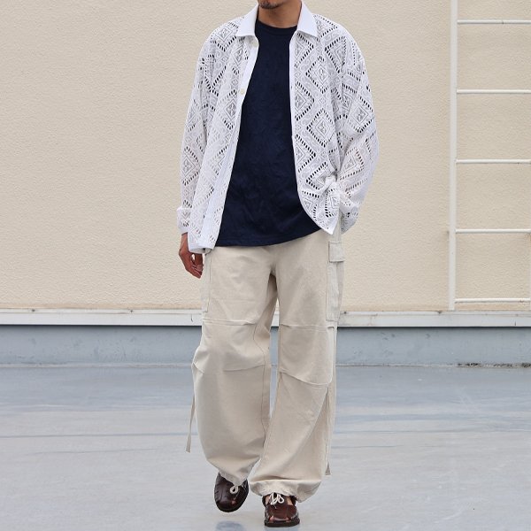 画像6: MILPA® (ミルパ)テック スカラレース ポロ 長袖カーディガン【MADE IN JAPAN】『日本製』/ Upscape Audience