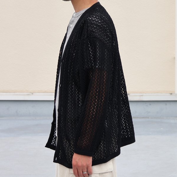 画像5: ハンドクロシェライク ラッセルレース Vネック 長袖 カーディガン 【MADE IN JAPAN】『日本製』【送料無料】/ Upscape Audience