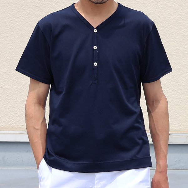 画像3: 【RE PRICE/価格改定】Coolmax(クールマックス)鹿の子 Vヘンリー S/STee【MADE IN JAPAN】『日本製』/ Upscape Audience