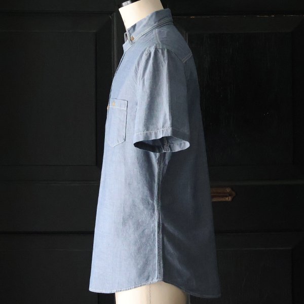 画像4: 【RE PRICE / 価格改定】ダンガリースタンドボタンダウンカラー半袖シャツ / Audience x GUNG HO