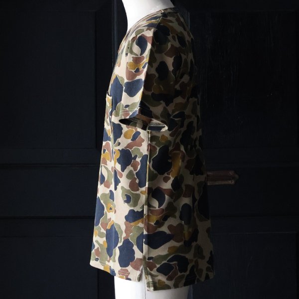 画像4: 【RE PRICE / 価格改定】ダックカモプリント天竺Vネックポケット付き半袖カットソー【MADE IN JAPAN】『日本製』/ Upscape Audience