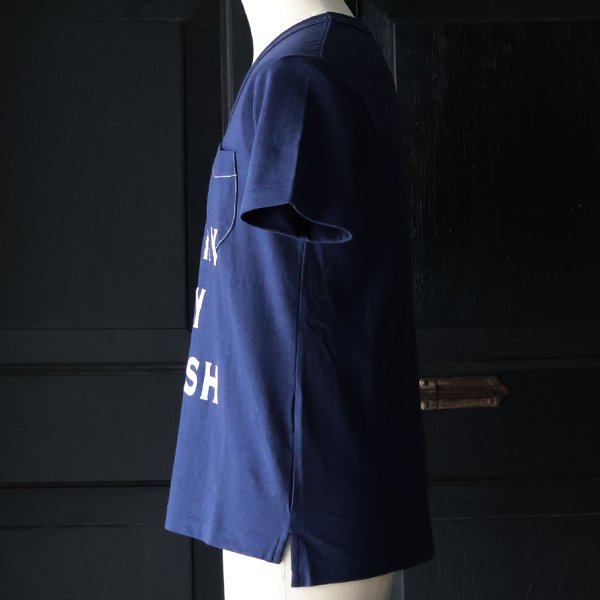 画像4: 【RE PRICE/価格改定】 ラフィー天竺"STAY HUNGRAY"Vネックポケット付きカットソー【MADE IN JAPAN】 / Upscape Audience